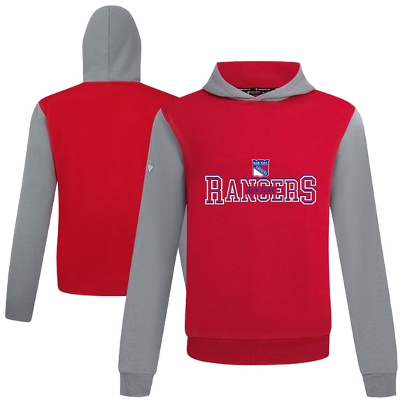 Men's Levelwear  Red/Gray New York Rangers Ultimate Journey Pullover Hoodie