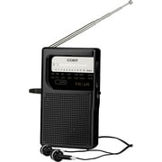 Coby Pocket Size AM/FM Radio, Black 1 Each