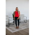 thumbnail image 2 of Maude Ribbed Tank - Cherry, 2 of 5