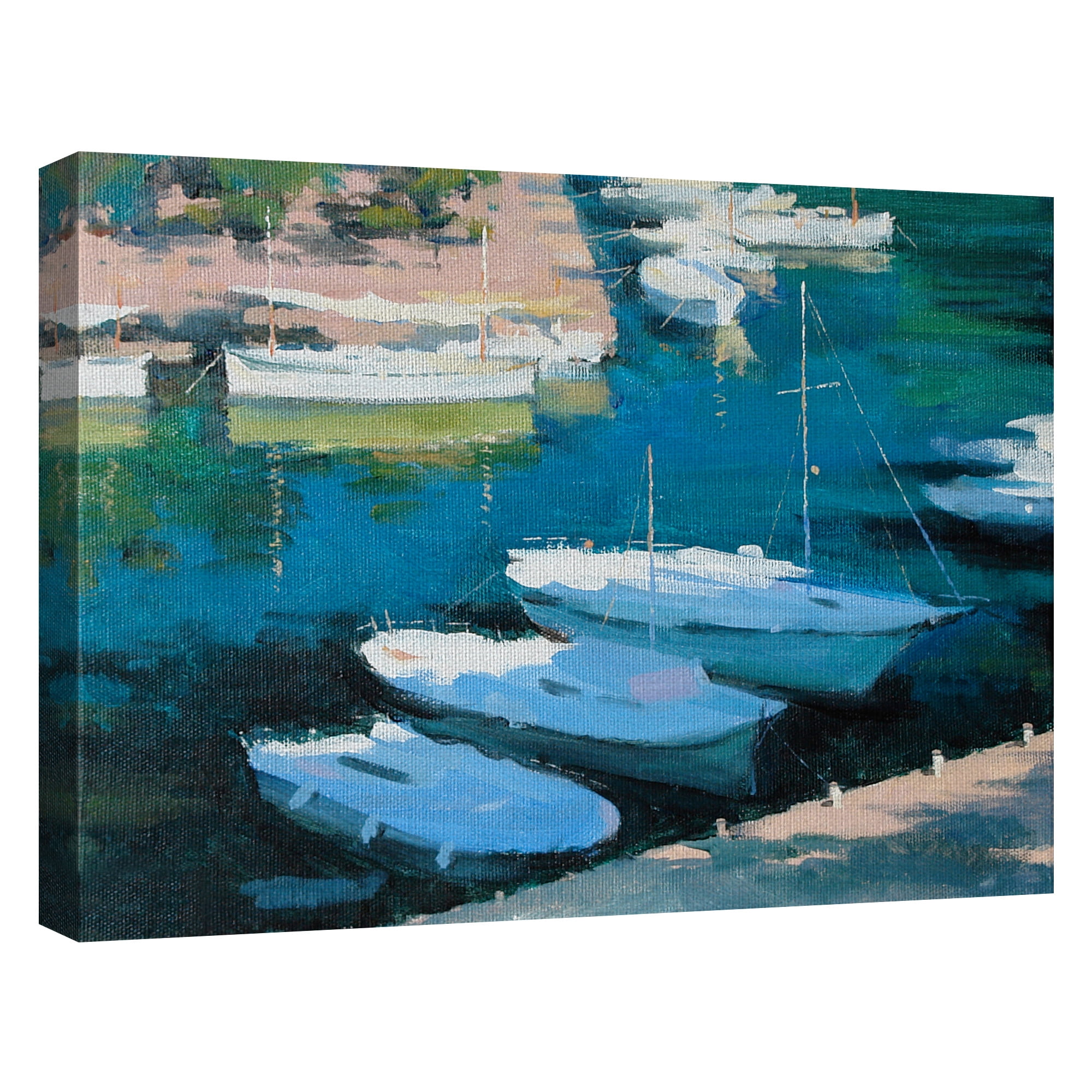 Masterpiece Art Gallery Marina 16 Boats by Alex Hook Krioutchkov Canvas Art Print 30" x 40"