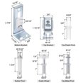 thumbnail image 2 of Unique Bargains Bifold Door Hardware Kit Include Top & Bottom Pivot, Bracket & Guide Wheel Bi-fold Closet Door Hardware Kit, 2 of 6