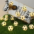 thumbnail image 2 of KAKOWELY Guirnalda de luces LED con forma de balón de fútbol, divertida y encantadora decoración para celebraciones, fiestas, dormitorios y cumpleaños (3 m, 20 LED, funciona con pilas), 2 of 4