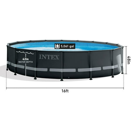 Intex - Frame Above Ground Pool Set w/ Pump