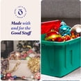 thumbnail image 6 of HOMZ 27 Gallon Heavy Duty Holiday Storage Tote, Green/Red, (4 Pack), 6 of 9