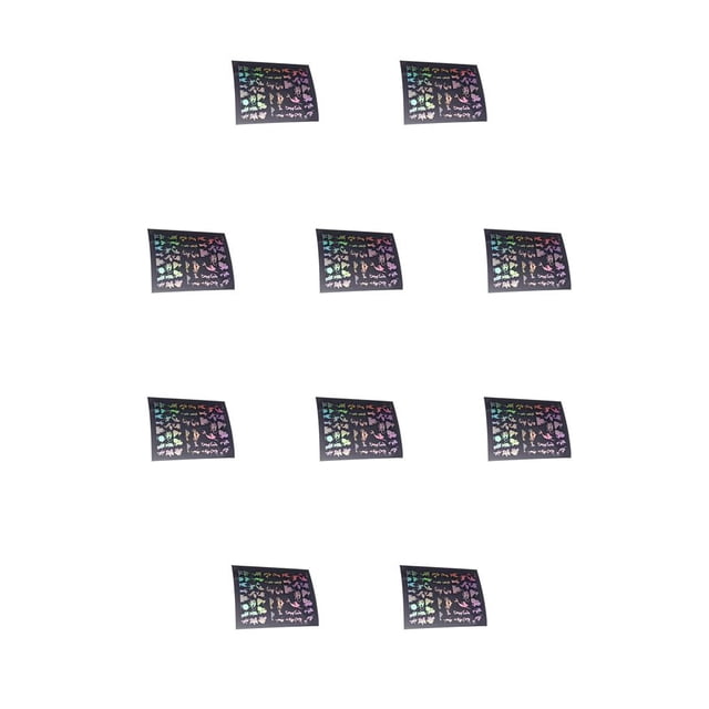 Inteprter Pegatinas transparentes con patrón múltiple Hermoso accesorio de bricolaje Suministros de arte Paquete de regalo Kits de álbum de recortes dibujos animados 3 10piezas Inteprter CBP351584
