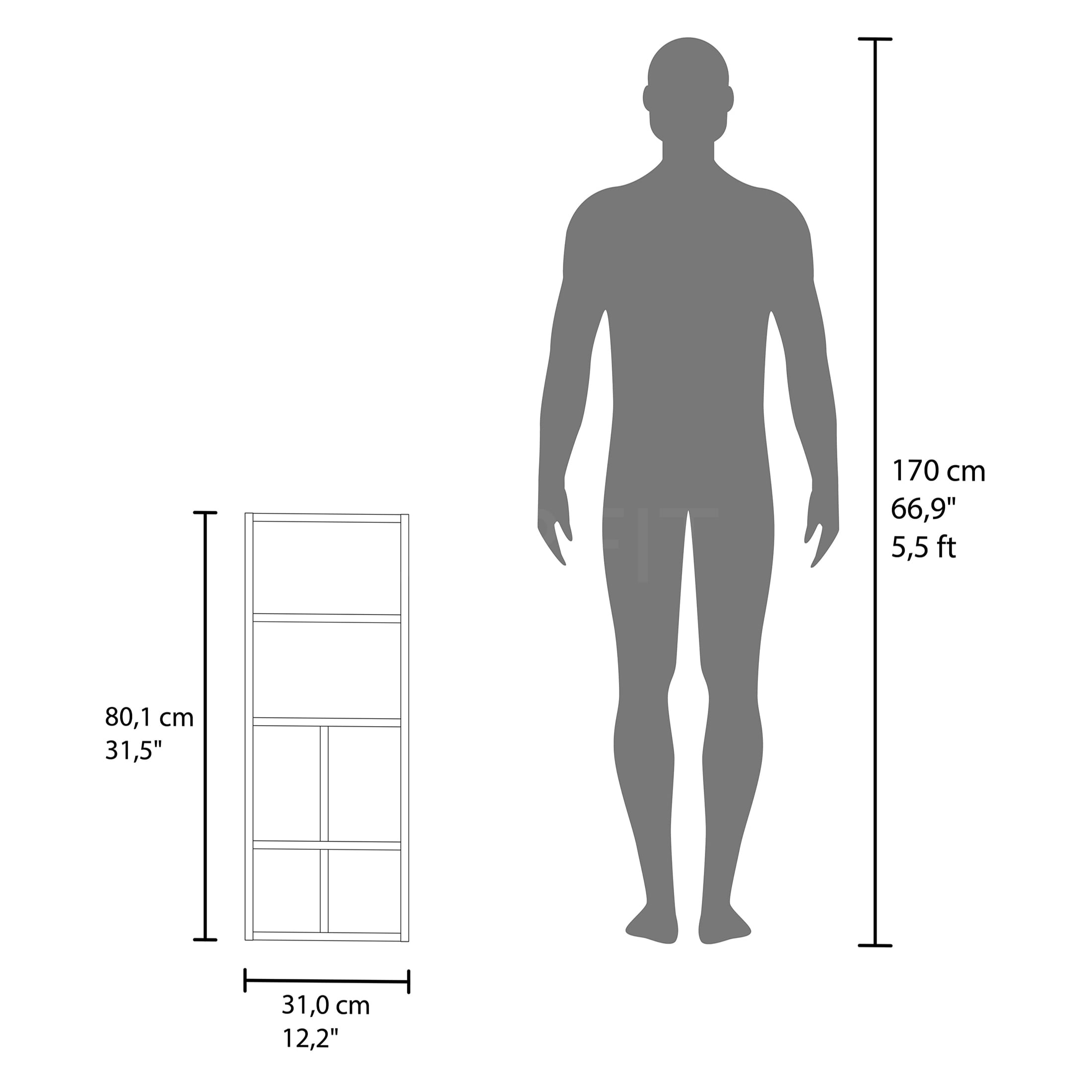 JERFIT 36" White Modern Bathroom Storage Cabinet with Door & 4 Shelves, Wall Mounted Organizer for Bath, Powder Room or Kitchen