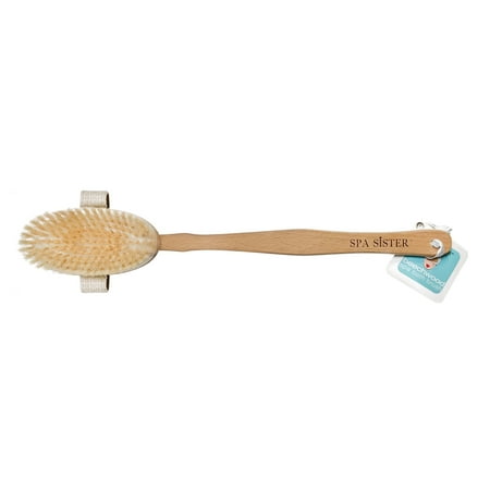 Spa Sister Long Wooden Bath Brush, Beechwood