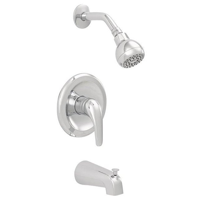 Jones Stephens 1559080 Chrome Plated Transitional Tub & Shower Faucet with Trim