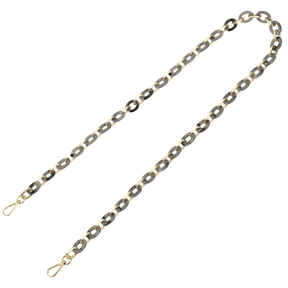 Uxcell Acrylic Purse Strap, 47 Inch Acrylic Chain Purse Straps Replacement Luxury Handbag Strap Fashionable Purse, Gray Black