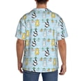 thumbnail image 3 of Fotbe Cartoon Cat Camisa Estampada de Manga Corta para Hombre, Casual de Verano, Estilo Playero, Sin Arrugas-Medium, 3 of 5
