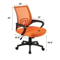 thumbnail image 4 of Furmax Mid Back Home Office Chair Mesh Desk Chair Ergonomic Swivel Task Chair with Lumbar Support, Orange, 4 of 7