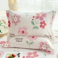 thumbnail image 4 of EazyTech Winter Velvet Floral Pillowcase 16x24 inch Soft Warm Thickened Pillow Cover Breathable Washable for Comfortable Sleep Pink, 4 of 6