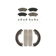 Transit Auto Front Rear Ceramic Brake Pads and Drum Shoes Kit for Car Toyota Camry RAV4 KCN-100477
