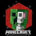 thumbnail image 2 of Mens Minecraft Creeper Skeleton Brain Red Badge T Shirt, 2 of 5