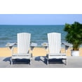 thumbnail image 3 of Safavieh Breetel Outdoor Chairs w/ Wine Glass Holder, Set of 2-Grey, 3 of 15