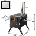 thumbnail image 5 of Coewske Camping Stove Portable Hot Tent Stove with Pipe for Outdoor Cooking Trips, 5 of 7
