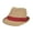 Red Band, variant on Classic Burlap Style Tan Fedora Straw Hat