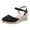 A-Black389, variant on Womens Wedge Slide Stylish Flexible Sleek Open Toe Dual Hook Loop Footbed Faux Leather Wedge Slide Summer Casual Outing Sandals