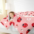thumbnail image 4 of Castle Fairy Kawaii Ladybug Twin Comforter Sets,Kawaii Floral Daisy Bedding Set, 4 of 8