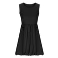thumbnail image 5 of Mceream Girls Summer Sleeveless Bubble Dress Casual Kids Summer A Line Beach Sundress Cute Crew Neck Tank Mini Dresses 4-14 Years, 5 of 6