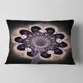 thumbnail image 2 of Designart Bright Yellow Digital Art Fractal Flower - Floral Throw Pillow - 12x20, 2 of 5
