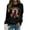 Black, variant on VILOVE Women Halloween Sweatshirt Black Cat Pumpkin Graphic Pullover Crew Neck Long Sleeve Sweatshirt