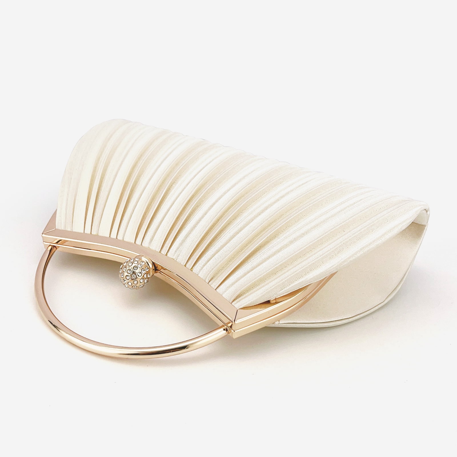 Clutch Purses for Women Evening Bags Party Clutches Handbag With Detachable Chain Strap for Cocktail Party Black Wedding Purses with Pleated