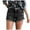 Black, variant on IROINNID Women's Casual Stretchy High-Waist Frayed Hem Denim Shorts