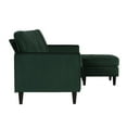 thumbnail image 4 of CosmoLiving Strummer Reversible Sectional Sofa Couch, Green Velvet, 4 of 11