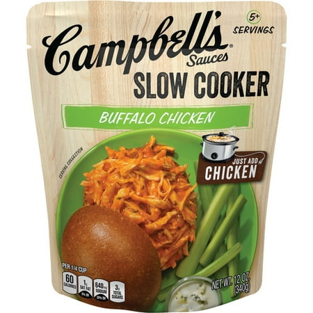 (2 Pack) Campbell's Slow Cooker Sauces Buffalo Chicken, 12 oz. (Best Chicken Wing Sauce Ever)