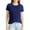 Navy, variant on Breezora Athletic Moisture Wicking Workout Top for Women Ultra Lightweight Mesh Panel Design for Gym Running and Tennis L Size Black