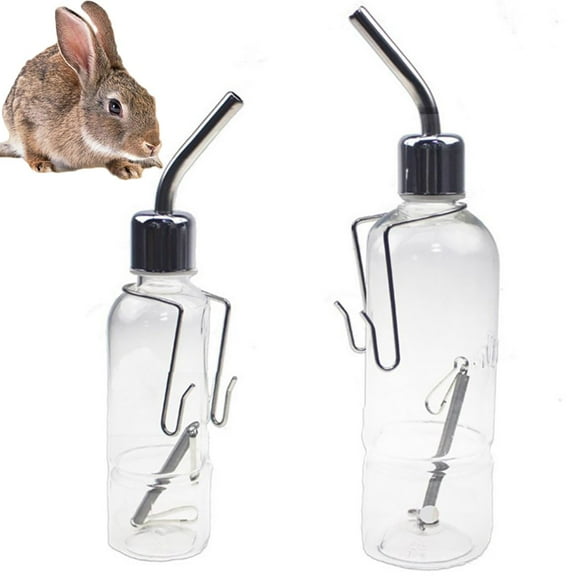 Meidiya No Drip Small Animal Water Bottle,Hamster Transparent Water Bottle for Small Pet/Bunny/Ferret/Hamster/Guinea Pig/Rabbit