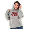 thumbnail image 3 of Meat Sucks Vegan Vegetarian Veggie Hoodie Sweatshirt Women Men Brisco Brands X, 3 of 5
