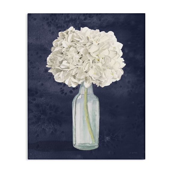 Stupell Industries Farmhouse White Floral Bouquet over Blue Canvas Art, 16 x 20, by James Wiens