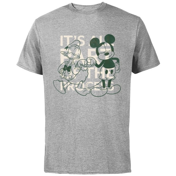 Disney Mickey Mouse Donald Duck It’s All Part of the Process - Short Sleeve Cotton T-Shirt for Adults - Customized-Athletic Heather