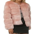 thumbnail image 1 of Long Sleeve Open Front Cropped Jackets for Women with Faux Fur, 1 of 9