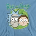thumbnail image 2 of Rick and Morty Floating Heads Unisex Adult Pull-Over Hoodie, Carolina Blue, 3X-Large, 2 of 5