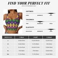 thumbnail image 5 of Goofa Mardi Gras4 Printed Sports Bras for Women, High Impact Running Bra Workout Crop Tank Tops Longline Sports Bra Push up-, 5 of 9