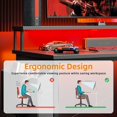 thumbnail image 3 of BEXEVUE Gaming Desk with Power Outlets and LED Lights, 47 Inch L Shaped Computer Desk with Monitor Stand, Corner Small Desk for Home Office Bedroom, Carbon Fiber Black, 3 of 7