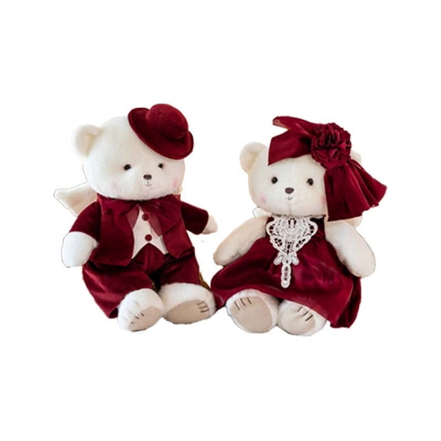 Juguetes rellenos lindos blancos del oso de peluche del día de San Valentín del oso el 15cm de la boda pequeños