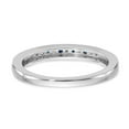 thumbnail image 5 of 14K White Gold Ring Band Wedding Sapphire Round Blue Diamond, Size 8, 5 of 7