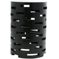thumbnail image 6 of DecMode 12" x 17" Black Wood Brick Inspired Cutout Geometric Accent Table, 1-Piece, 6 of 7