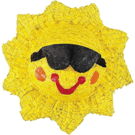 Fun Express 21 Inch Smiling Sun Pinata, Includes hanger, Birthday Party Supplies and Decor