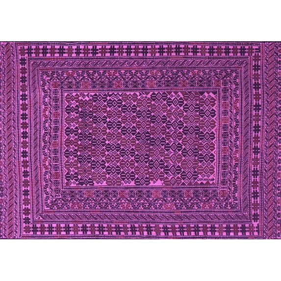 Ahgly Company Indoor Rectangle Southwestern Purple Country Area Rugs, 8' x 12'