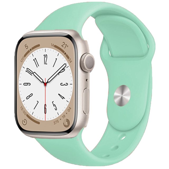 Correa de silicona para Apple Watch Band 49mm 45mm 44mm 42mm 41mm 40mm 38mm correa de reloj pulsera iWatch Series 8 7 6 5 4 3 SE banda Dengxun unisex