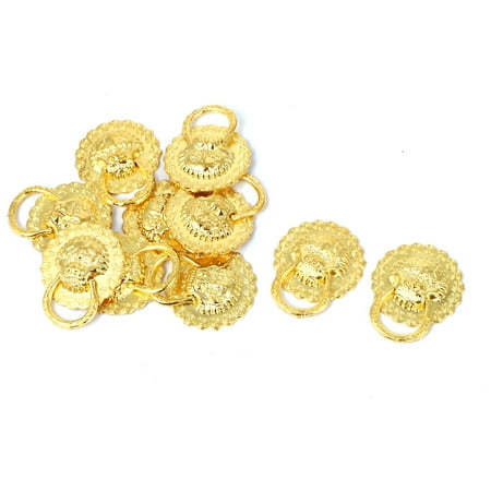 Lion Drawer - Suitcase Wardrobe Drawer Decotaive Lion Head Ring Pull Handle 10pcs