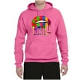 thumbnail image 2 of Wild Bobby, Colorful Painted Lip, Streetwear, Unisex Graphic Hoodie Sweatshirt, Neon Pink, Small, 2 of 5