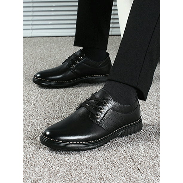 Chaussure Homme Derby en cuir Noir - Marque - Modèle - Confortable -  Élégant - Moderne