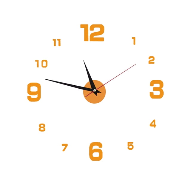 Reloj de pared Bearachild Decoración Personal moderna sin perforaciones Dorado