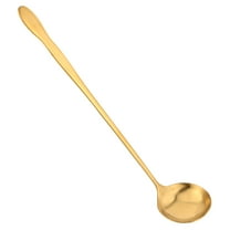 Homoyoyo Handle Stainless Steel Soup Ladle for Kitchen Cooking and Serving, Golden Finish, Easy to Use